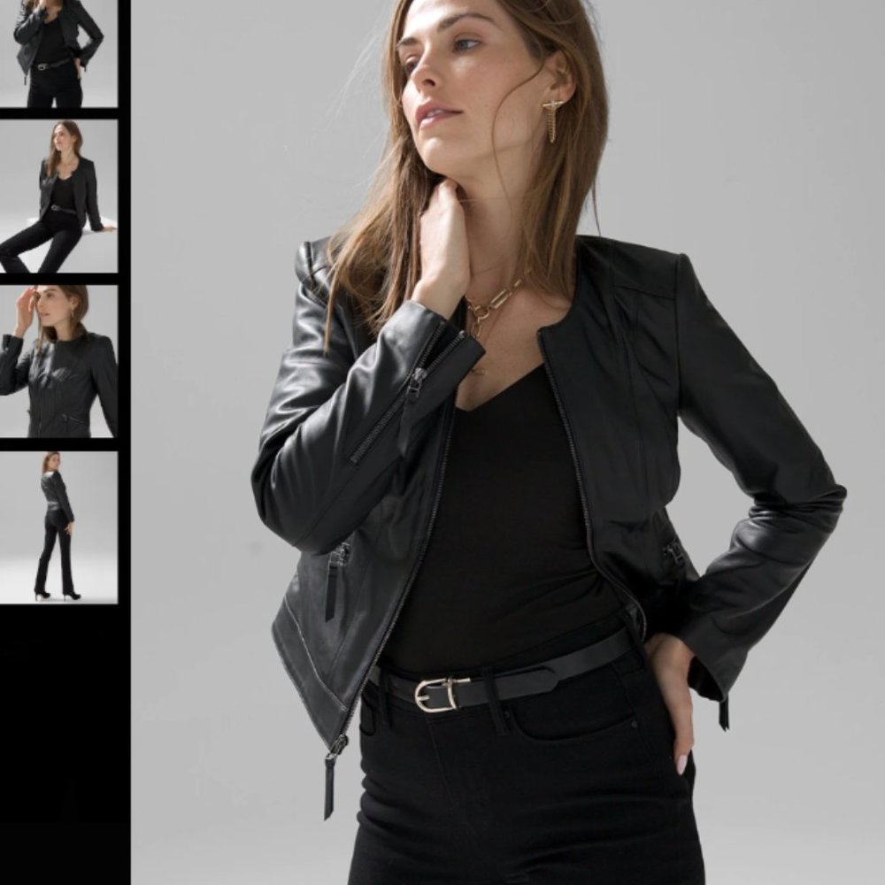 WHBM fitted leather jacket - brand new without tags.